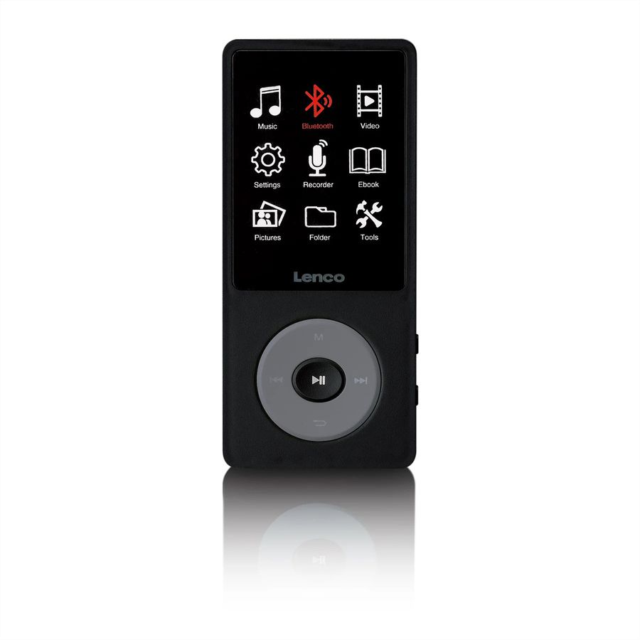 Lenco MP3/MP4-Spieler mit Bluetooth, 8 GB internem Speicher, schwarz