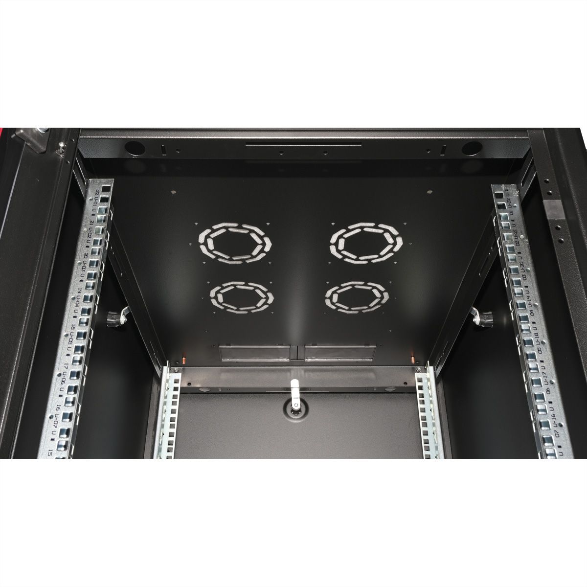 ROLINE 19-Zoll Netzwerkschrank Basic 22 HE, 600x800 BxT Glastür schwarz