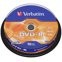 Verbatim DVD-R Spindle 4.7GB 16x 10 Pack