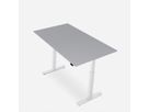 WRK21 Schreibtisch Smart 120 x 80 cm, Höhenverstellbar, Grau Uni / Weiss
