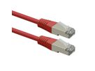 ROLINE Cordon Cat.6 (Classe E), PoE, S/FTP (PiMF) , rouge, 3 m