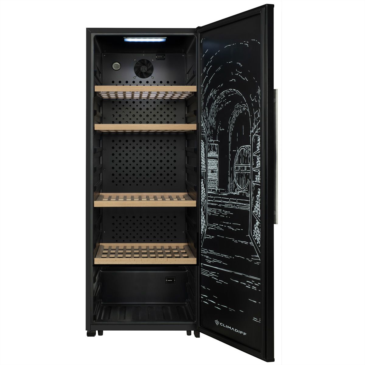 Climadiff Armoire à vin GARDE200D, Autonome, 1 zone, 204 bouteilles