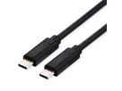 VALUE Câble USB4 Gen3x2, C–C, M/M, 100W, noir, 0,5 m