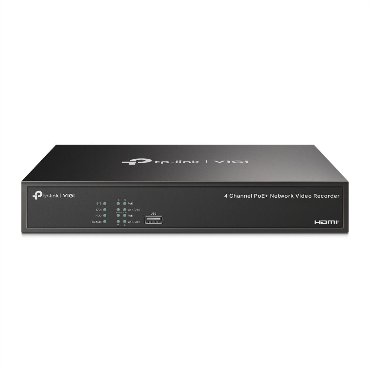 TP-Link NVR1004H-4P NVR Netzwerk-Videorekorder 4-CH, 4x PoE