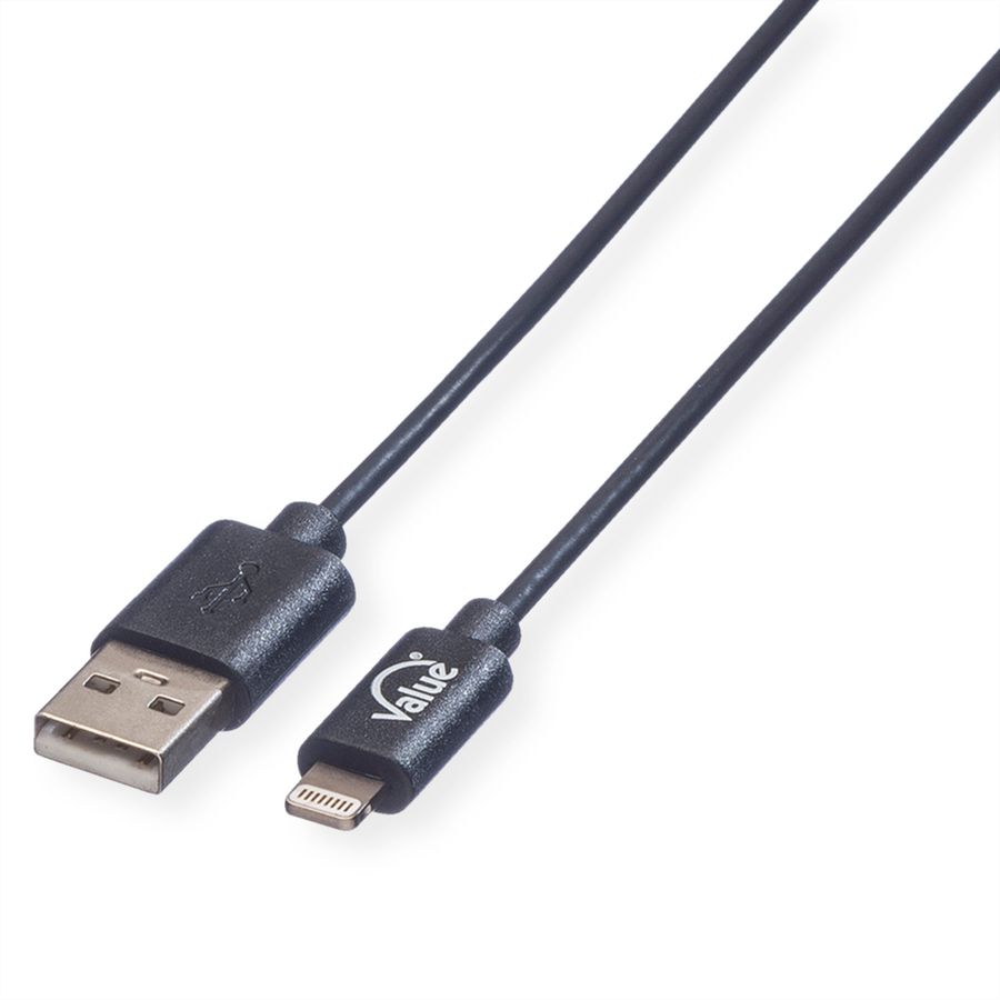 VALUE Câble de charge et synchronisation pour appareils à connecteur 8pin, 1,8 m