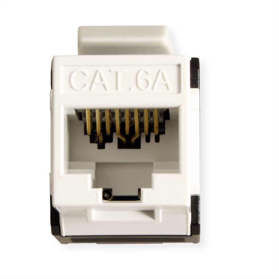 ROLINE Keystone Cat.6A (Classe EA), non blindé, sans outil, blanc