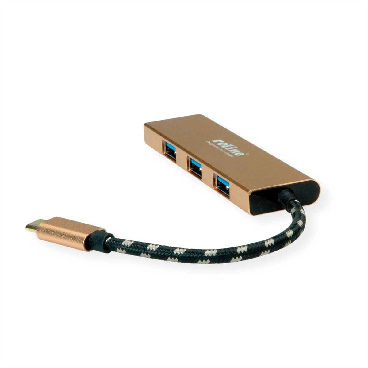 ROLINE GOLD USB 3.2 Gen 1 Hub, 4fach, Typ C Anschlusskabel