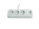 VALUE Tisch-Steckdosenleiste, 3fach mit Tisch-Klemme, inkl. USB-Charger (2x USB-A, 1x USB-C), 1,5 m