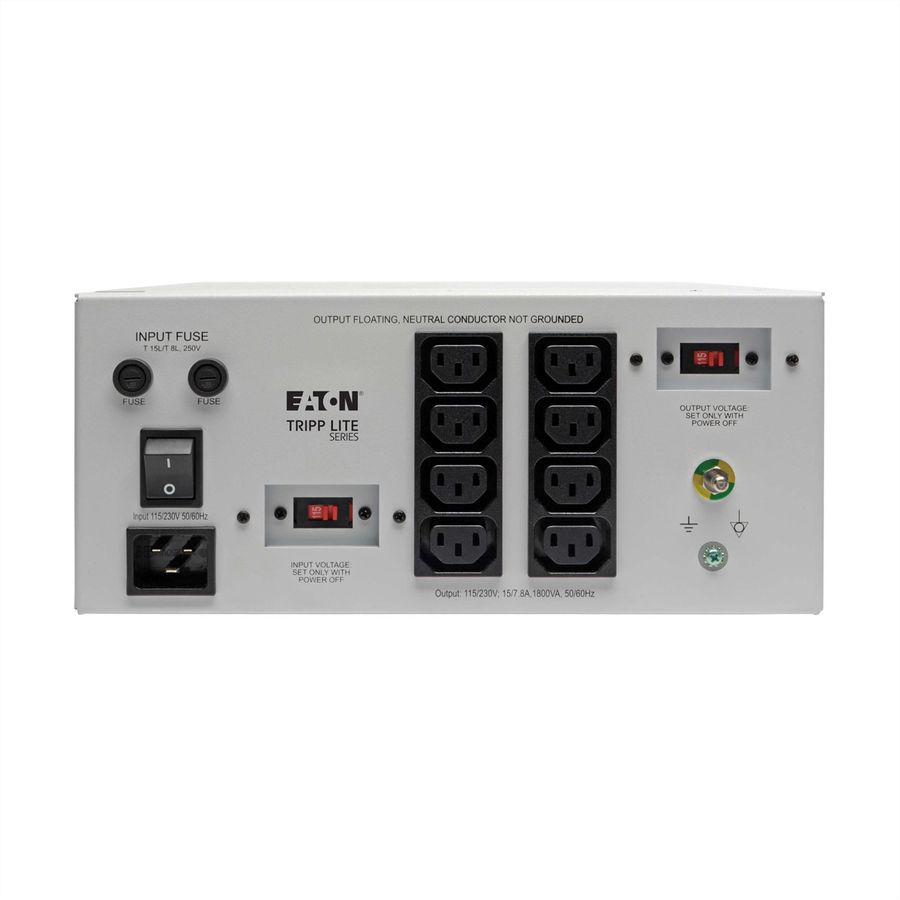 Eaton Isol. Trafo Dual-Volt. 115/230V 1800W 60601-1 Medical C20 In 8 C13 Out