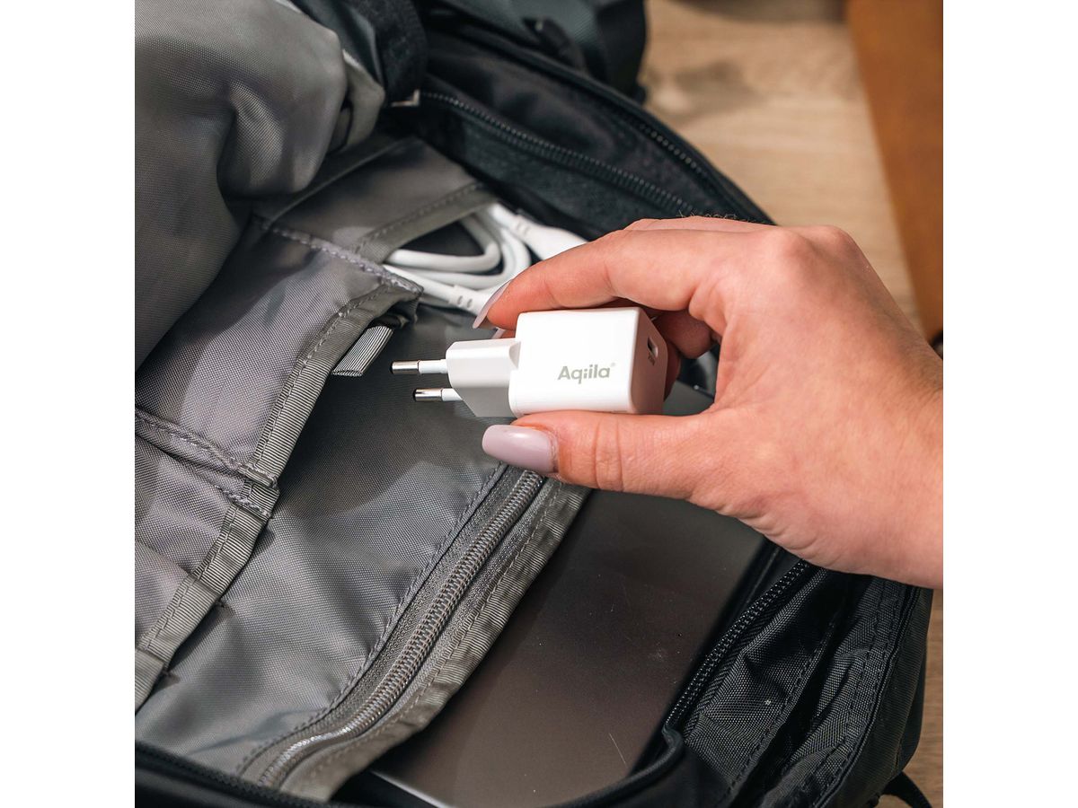 Aqiila UCB-C Chargeur de prise W1, 20W 1x USB-C