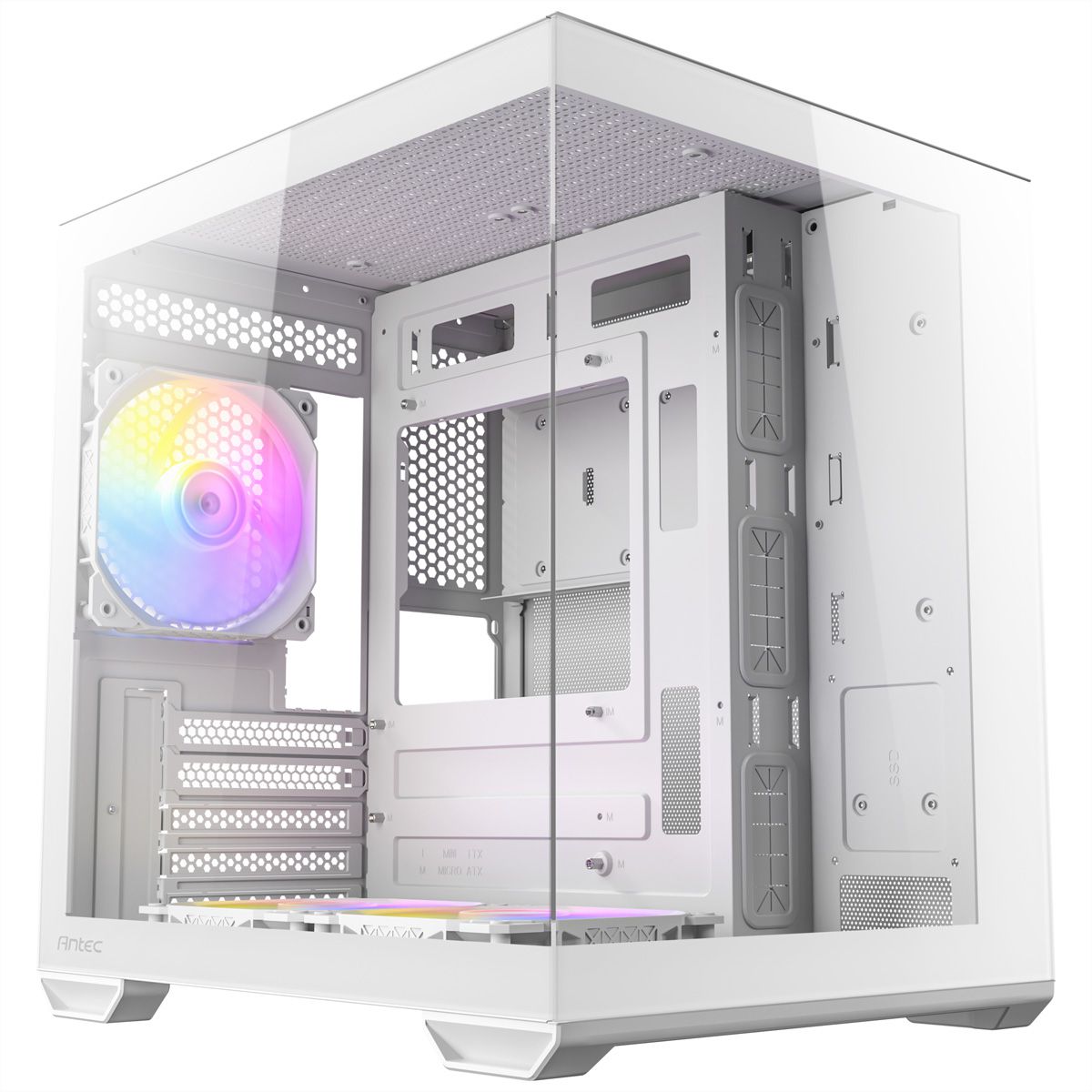 ANTEC CX60M ARGB Boîtier PC Mini Tour Micro-ATX, blanc