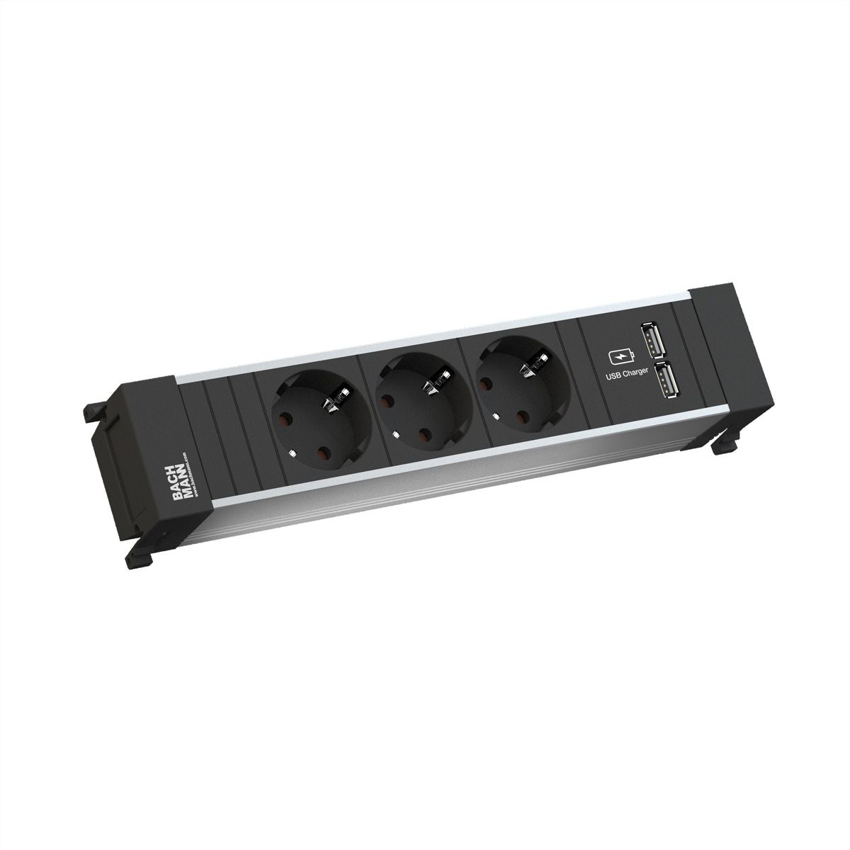 BACHMANN POWER FRAME Medium 3x contact de protection 1xUSB Charger