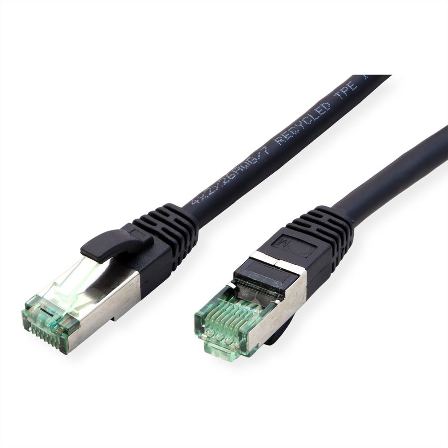 ROLINE RM Cordon Cat.6A S/FTP(PiMF), noir, 0,3 m