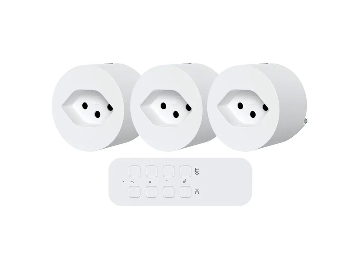 Steffen Prise adaptatrice sans fil, Blanc 1x (max.2500W), avec télécom