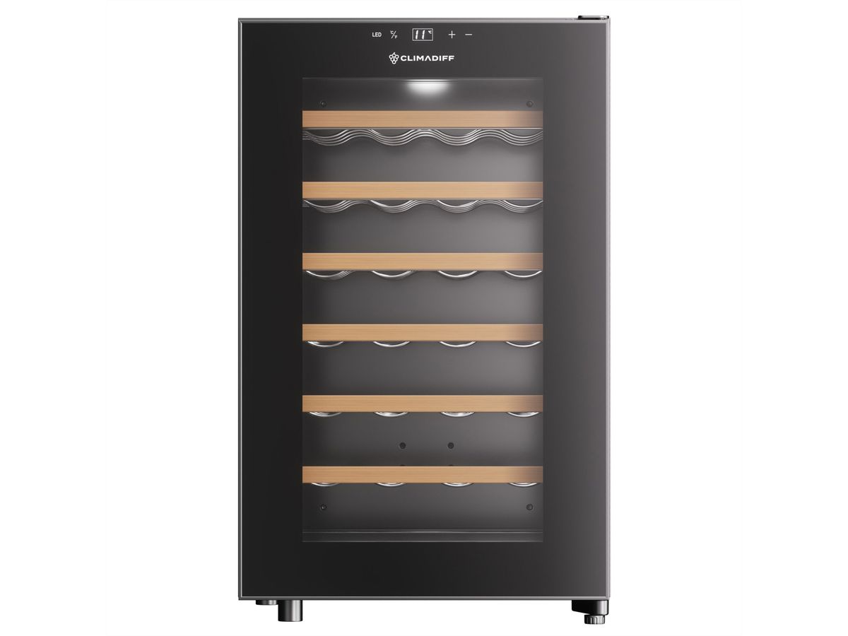 Climadiff Weinkühlschrank CUVEE28, Freistehend, 1 Zone, 28 Flaschen