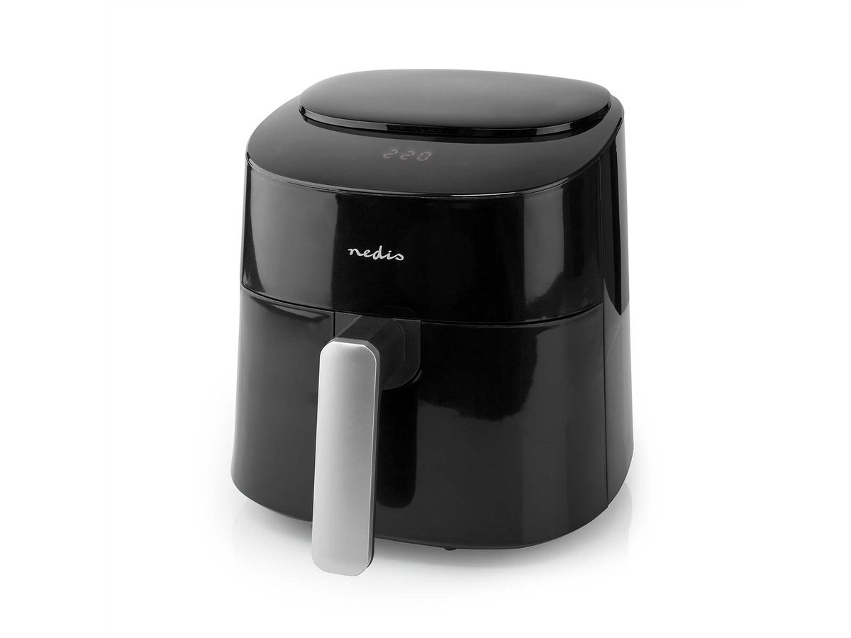 Friteuse à air chaud Nedis XL, 4,2 l, 1300 W, numérique, 8 programmes, , noir