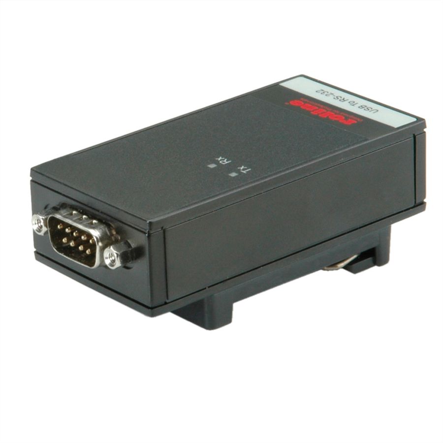 ROLINE Adaptateur USB 2.0 vers RS-232 pour rail DIN, 1 port
