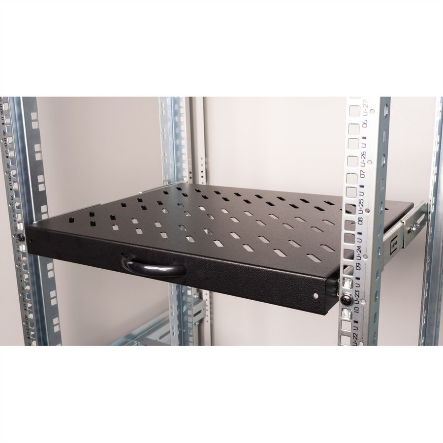 ROLINE 19-Zoll Fachboden 1 HE, ausziehbar 350 T 25 kg schwarz