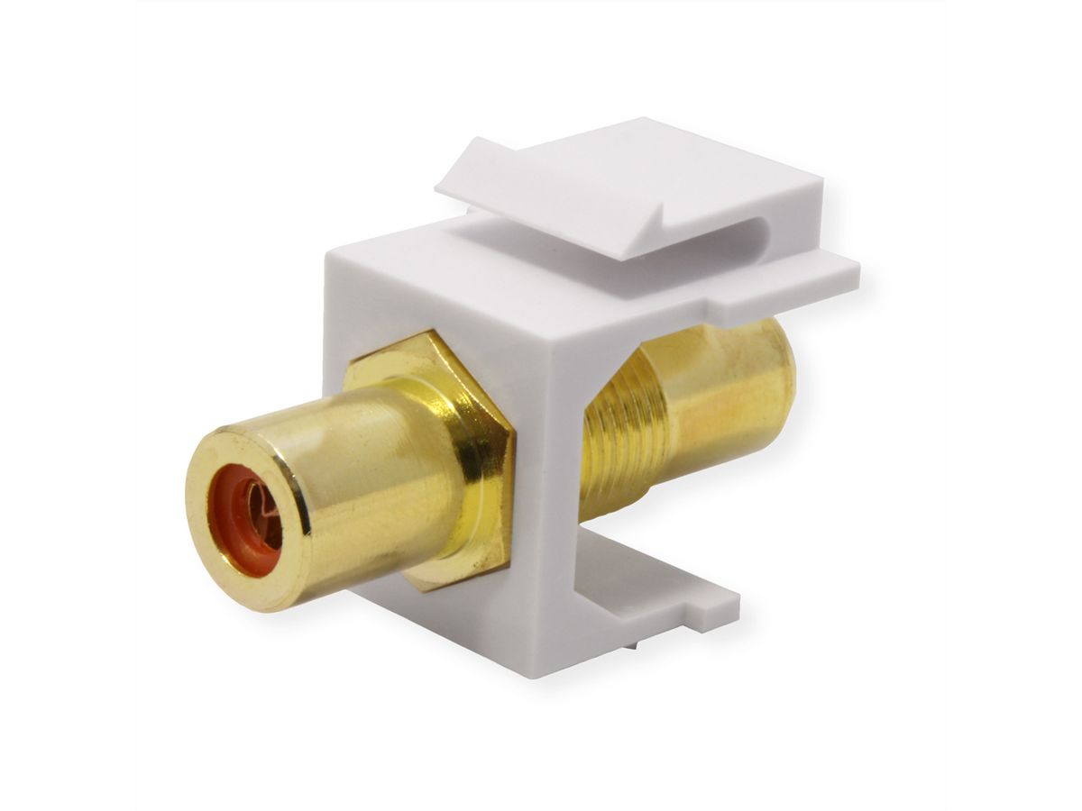 VALUE Coupleur Keystone RCA, plastique, rouge