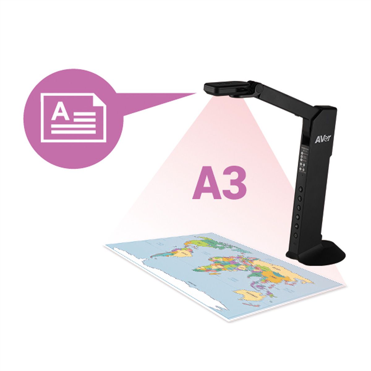 Aver Dokumentkamera M11-8MV, schwarz