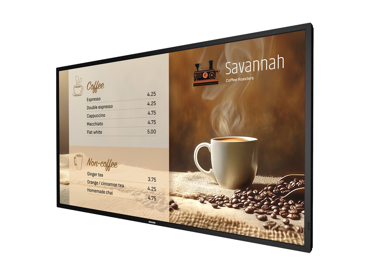 Philips Signage Display 43BDL6017P/00, 43", UHD, 24/7, 800cd/m², 25% Haze