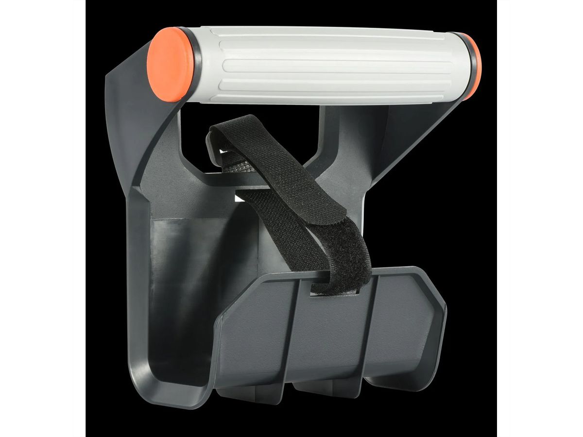 Kabelhalter Kunststoff schwarz, mit Handgriff und Fixmontagezubehör, schwarz