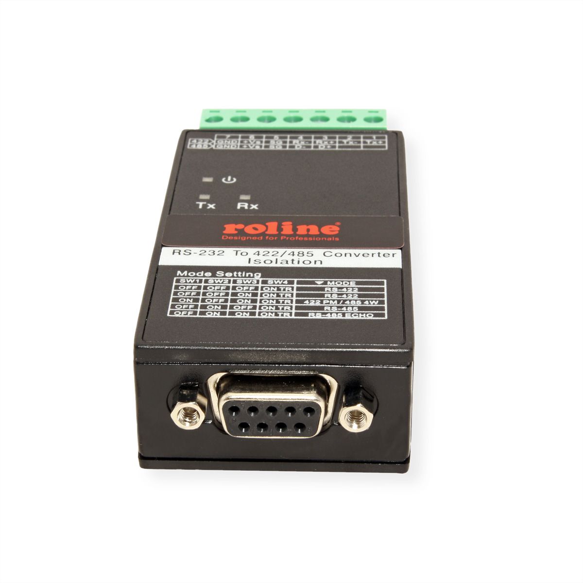 ROLINE Adaptateur RS232 vers RS422/485 pour rail DIN