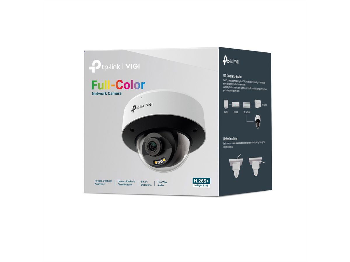 TP-Link VIGI InSight S245(2.8mm) Dome-Caméra 4 MP, 110°, IR-LED 30m