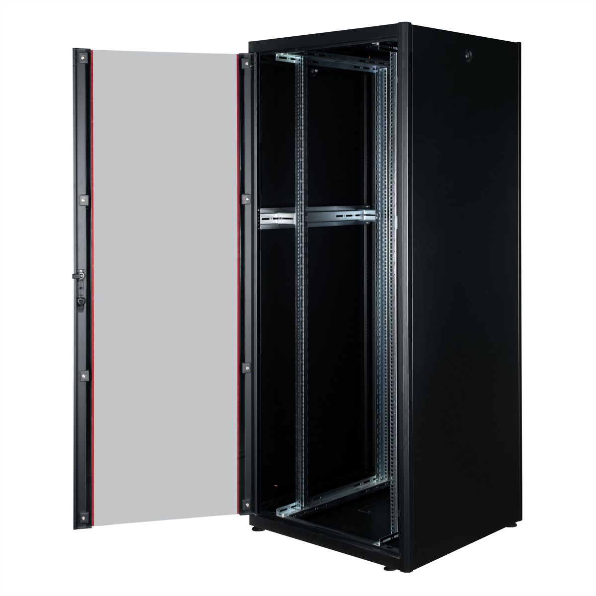 ROLINE 19-Zoll Netzwerkschrank Basic 42HE, 800x800 BxT Glastür schwarz
