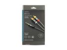 Nedis Stereo-Audiokabel, 1x Klinken ST, 2x Cinch ST, grau, 5 m