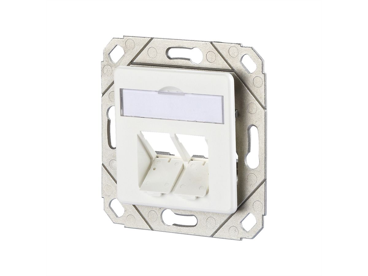 METZ CONNECT Keystone boîtier de raccordement encastrement dans les canalisations 2 port non équipé blanc pur