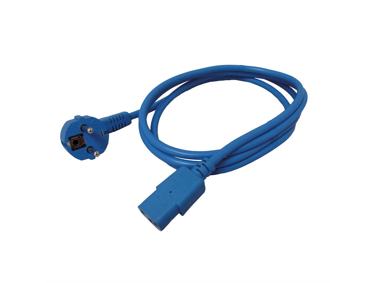 ROLINE Câble d'alimentation IEC droit, bleu, 1,8 m