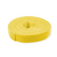 VALUE Bande auto-agrippante sur rouleau, 10mm, jaune, 25 m