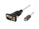 ROLINE USB - Seriell Konverter-Kabel, Typ C - RS232, schwarz, 1,8 m