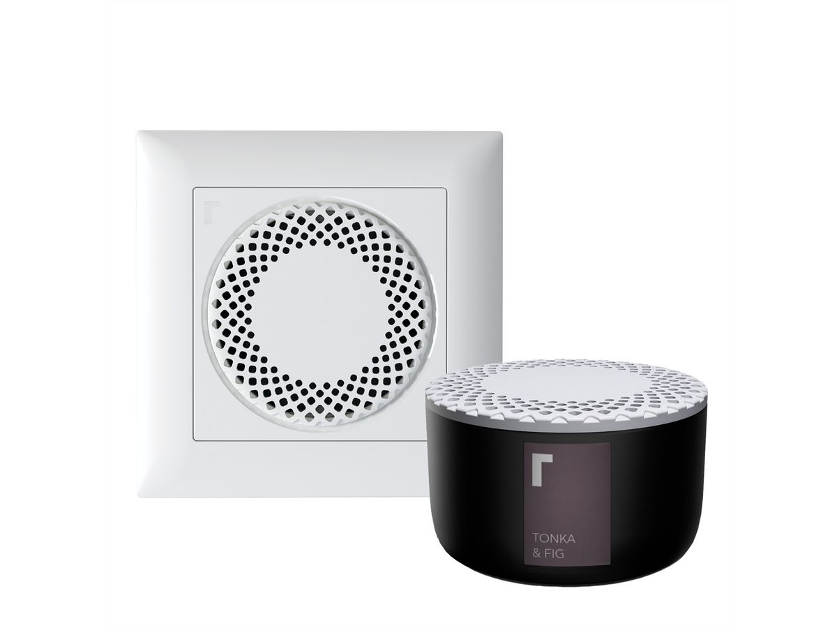 Revoltab Diffuseur de parfum Set Hide, blanc, incl. capsule Tonka & Fig