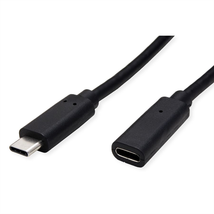 VALUE Câble d'extension vidéo USB typeC (DP Alt Mode) C-C, M/F, noir, 1,5 m