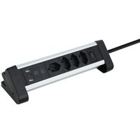 Schönenberger Prise multiple de table, 4xT13, 1x USB-C / 2x USB-A max. 3.4A