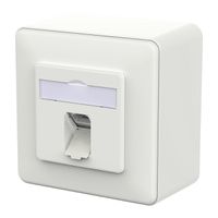 METZ CONNECT E-DAT C6A LSA++ Dose, 1 Port, AP, verkehrsweiß