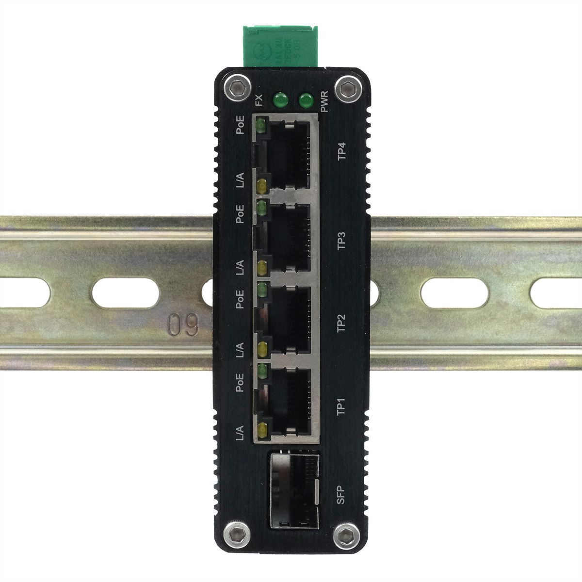 EXSYS EX-62020PoE 4-Port Industrie Ethernet Switch, PoE 1-Port 100/1000Fx SFP