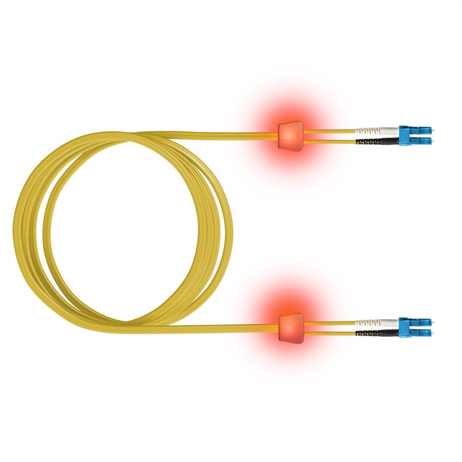 EasyLan Câble FO duplex 9/125µm OS2, LC/LC, jaune, 1 m