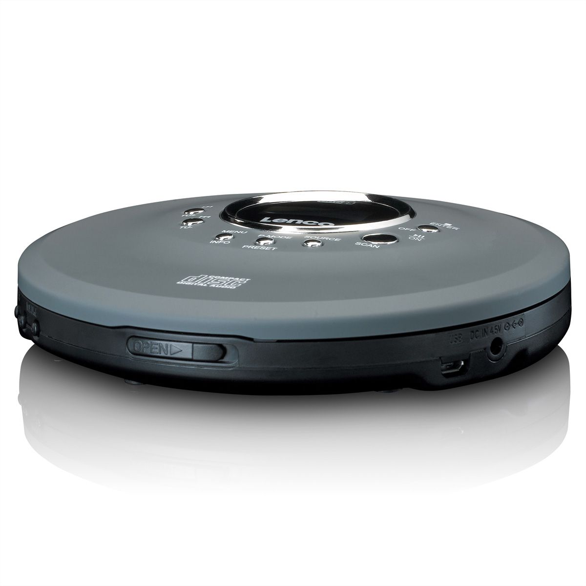 Lenco CD/MP3 Player CD-400GY, Grau