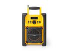 Nedis Baustellenradio FM, Bluetooth, AUX, Schutzart IPX5, Batterie/Netzbetrieb