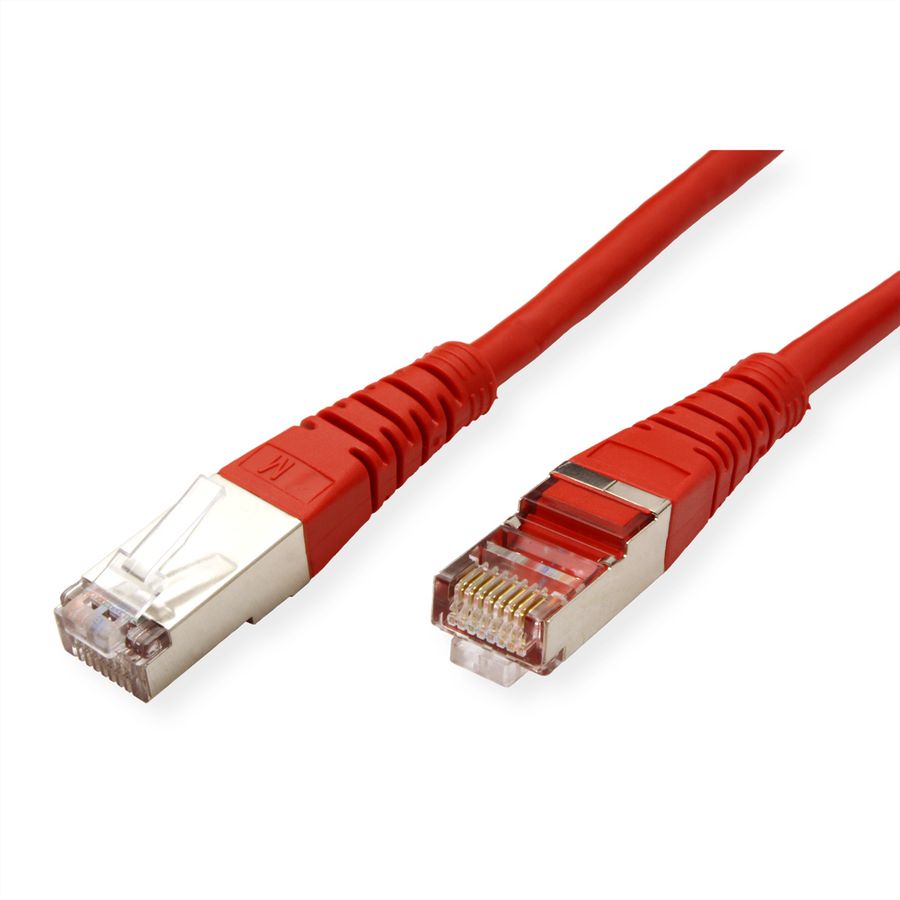 Cordon ROLINE Cat.5e (Classe D) SF/UTP AWG26, rouge, 3 m