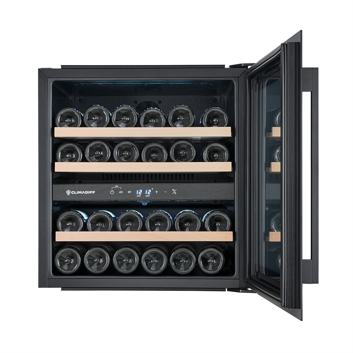 Climadiff Weinkühlschrank CBI36DBM, Unterbau, 2 Zonen, 36 Flaschen