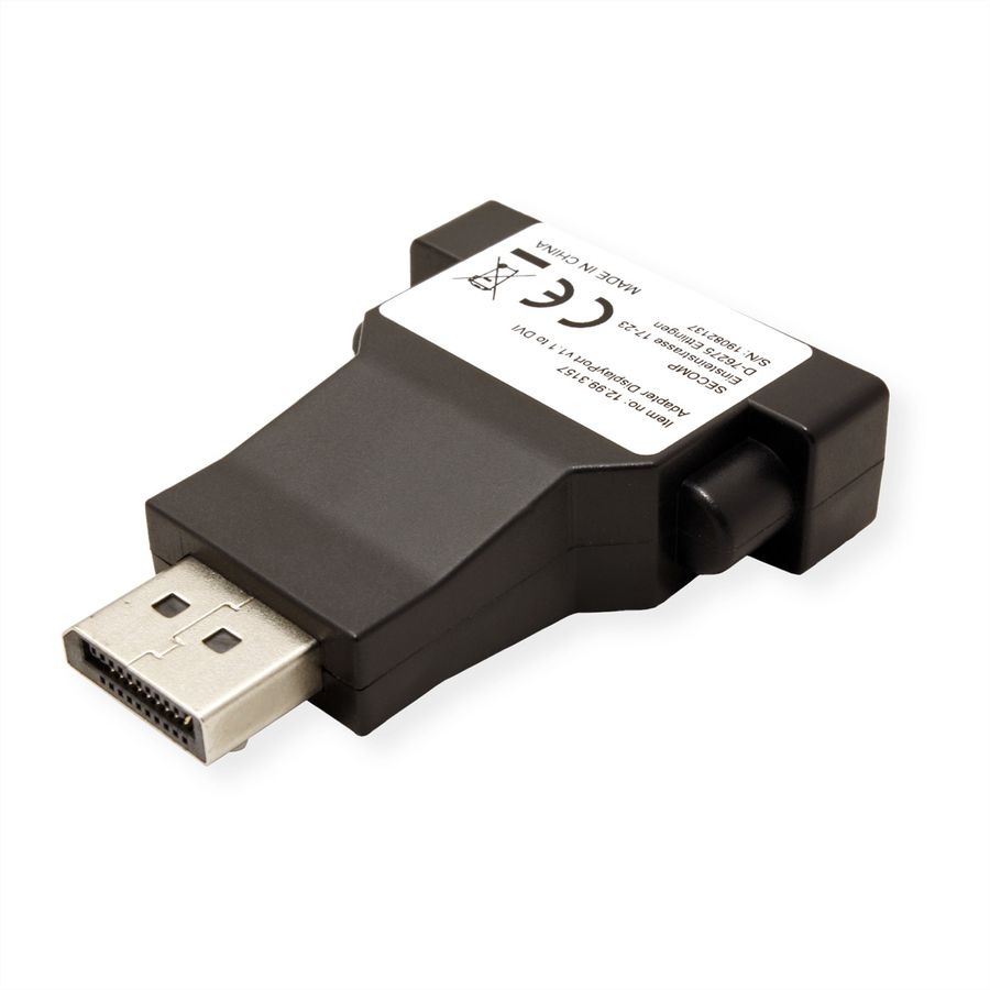 VALUE DisplayPort-DVI Adapter, DP Stecker-DVI Buchse