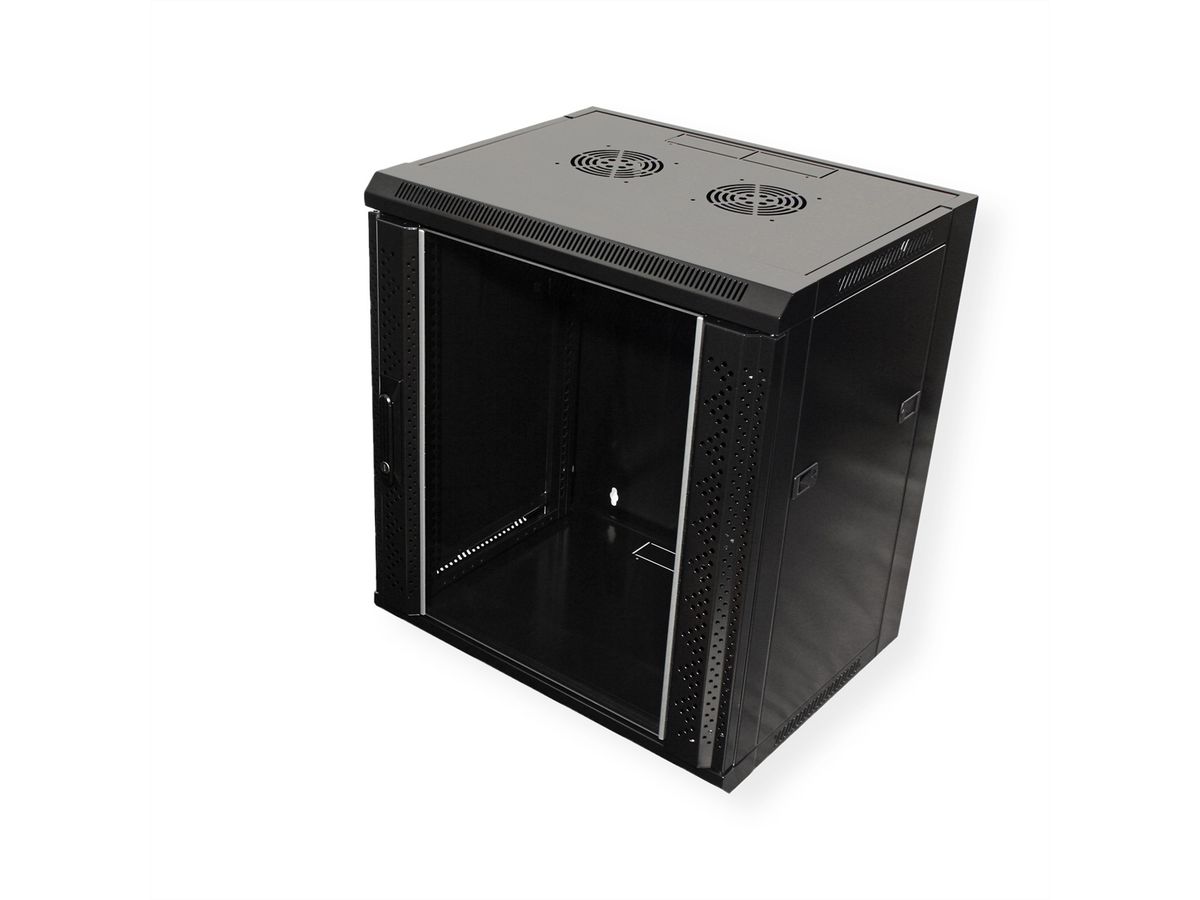 VALUE Armoire murale 12 UH (HxLxP) 634x570x450mm , noir
