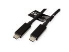 ROLINE USB4 Gen 3 Kabel, Emark, C-C, ST/ST, 40Gbit/s, 100W, schwarz, 0,5 m