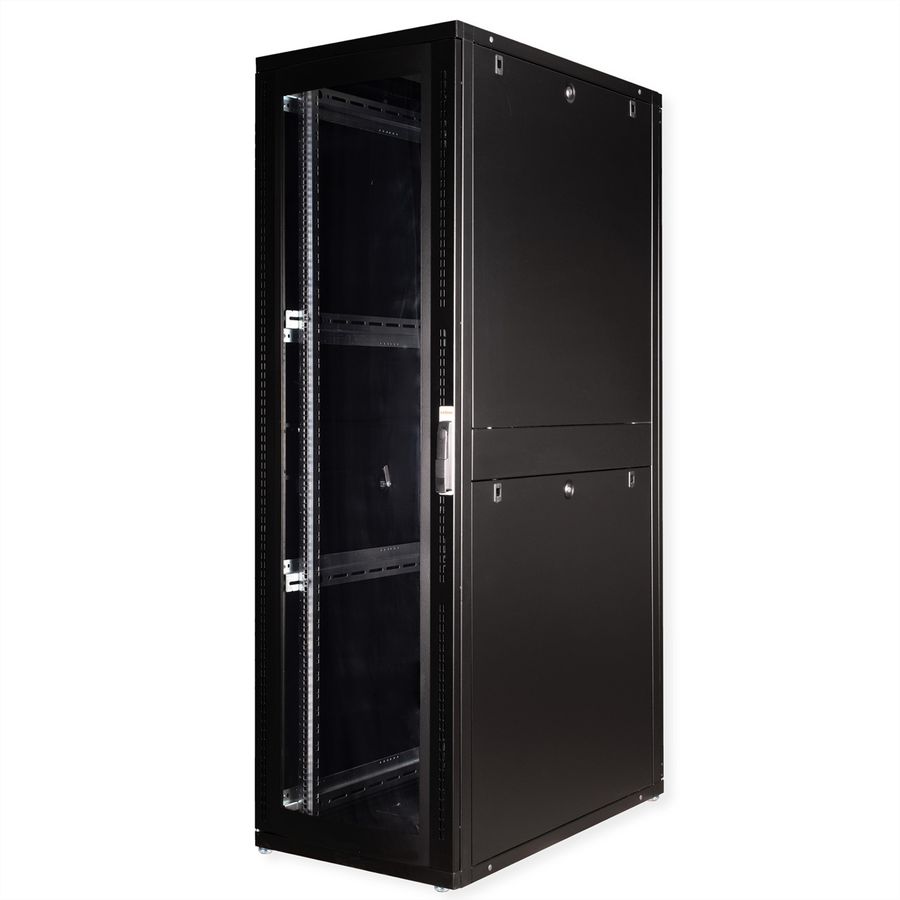 ROLINE 19" Baie serveur Pro 42U, 600x1000 LxP noir Plexiglas
