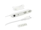 Steffen Bloc multiprises de bureau Alu Desk, 2xT13 + 1xUSB-C PD 18W, blanc, 1.5m