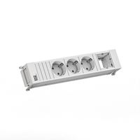 BACHMANN POWER FRAME 3xCEE7/3 1xCM 0,2m GST18 RAL9010